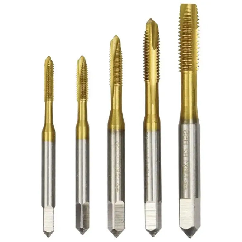 5 шт. спиральные резьбовые метчики с титановым покрытием|Детали инструментов| |