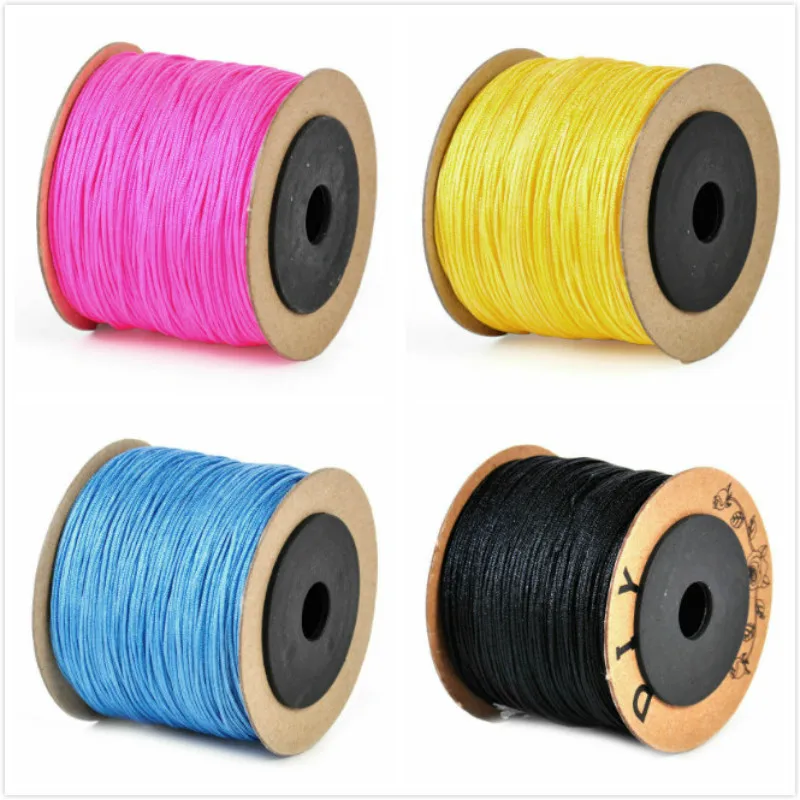 

High Quality 100M/Spool 0.8mm Cotton Cord Nylon Cord Thread String DIY Beading Braided Bracelet Jewelry Making