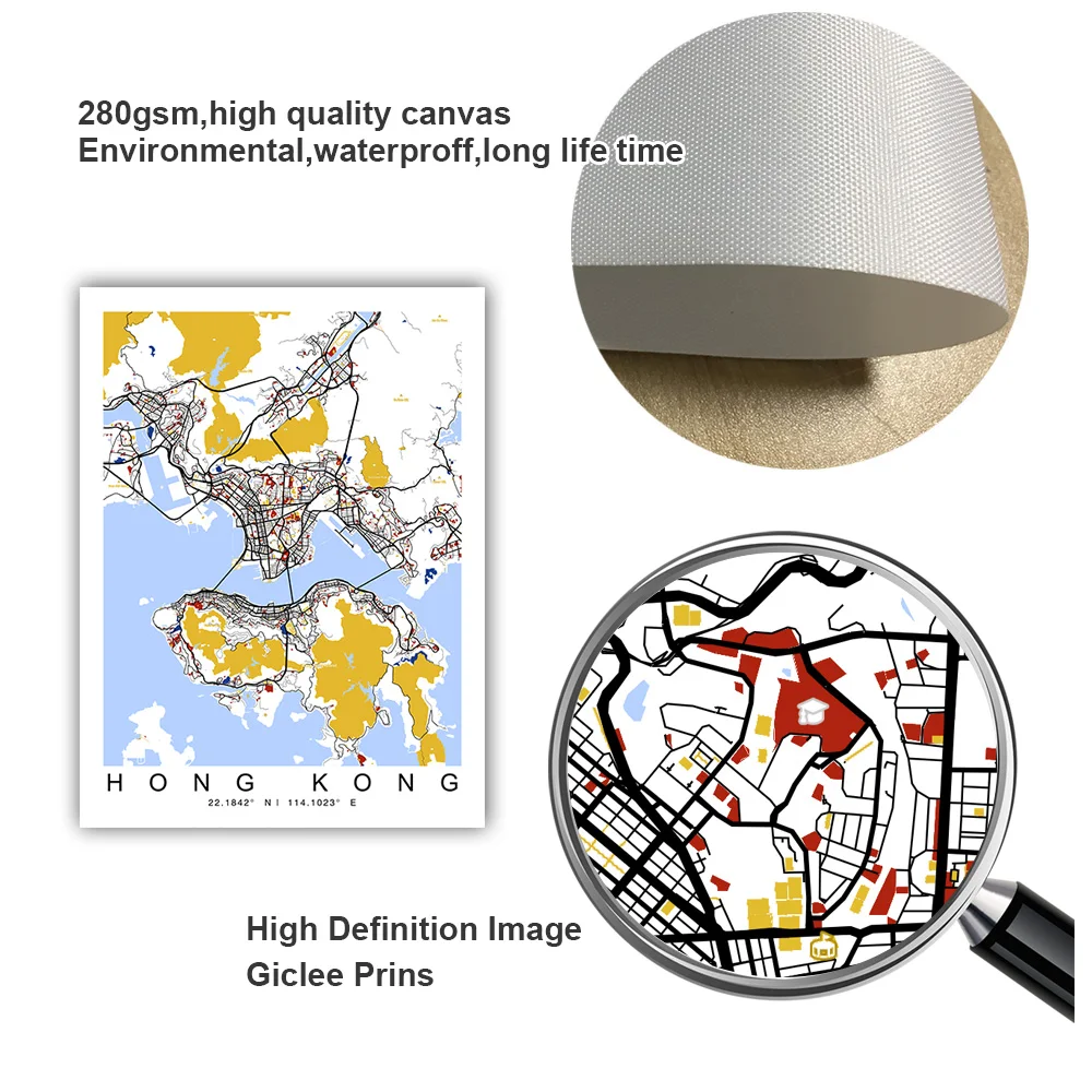 

Colour World City Map New York London Paris Madrid Wall Art Canvas Paintings Nordic Posters and Prints Pictures for Living Room