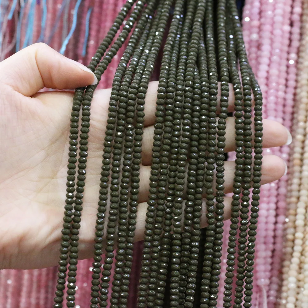 Граненые бусины плоской формы из натурального камня агата россыпью аксессуары