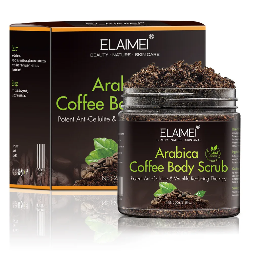Кофейный скраб для тела Arabica 250 г натуральное кокосовое масло отшелушивающий