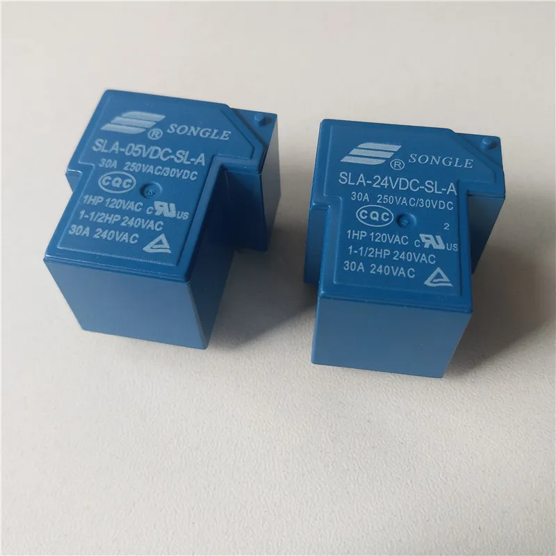 6 шт. реле Songle T90 SLA-24VDC-SL-A 250В 30A 4 контакта 5 В/9 В/12В/24В постоянного тока |