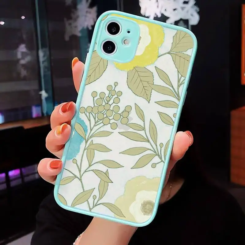 

Vintage painting pattern painting Phone Cases matte transparent For iphone 7 8 11 12 plus mini x xs xr pro max cover