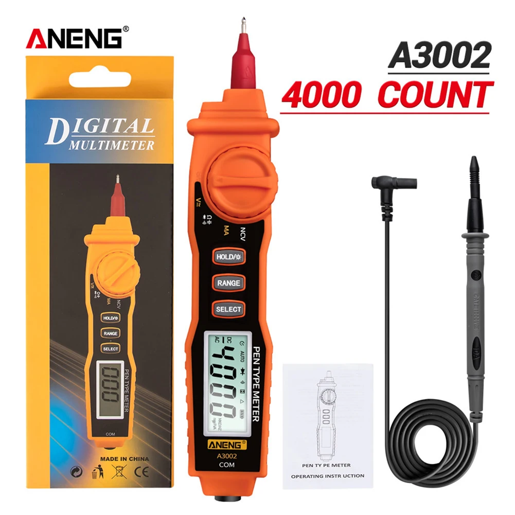 

ANENG A3002 Digital Multimeter Non Contact ACV/DCV Electric Handheld Tester