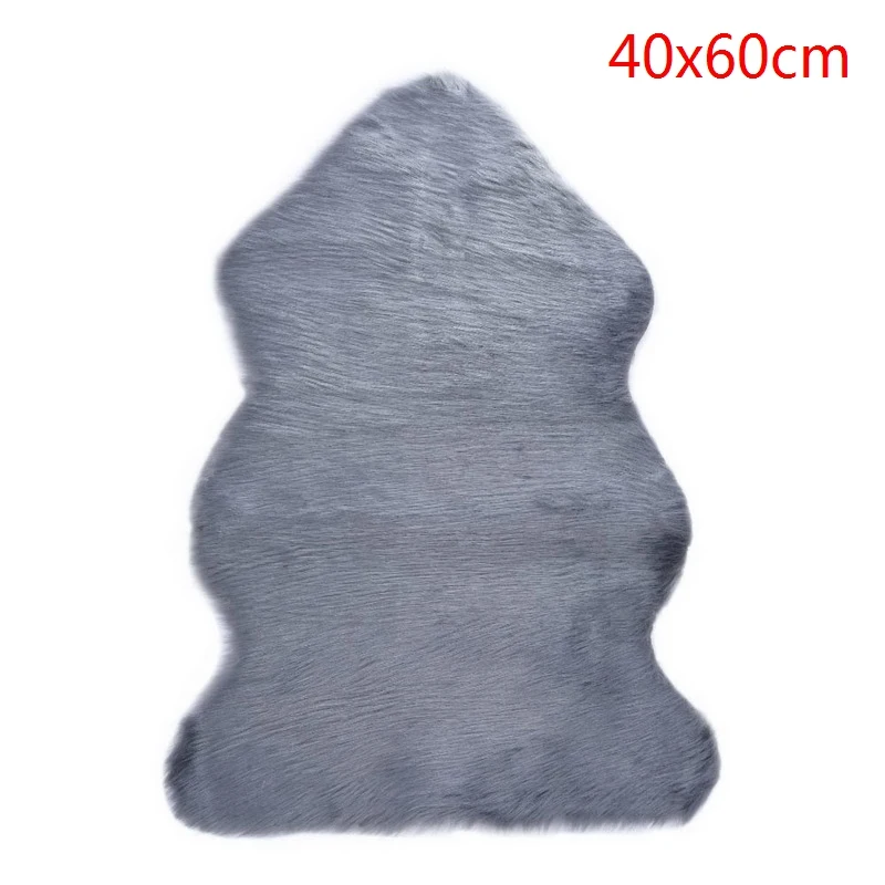 A6 40x60cm FUNIQUE мех искусственный овчина мохнатый ковер для гостиной, спальни, коврик из кожи, однотонный пушистый коврик, моющийся коврик из искусственного меха для спальни - Цвет: A6 40x60cm