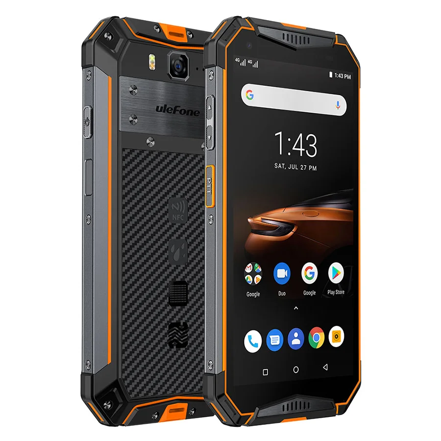 Ulefone Armor 3W 5," FHD+ Android 9,0 Helio P70 Octa Core 6 ГБ 64 Гб Смартфон 21 МП 10300 мАч 4G OTG NFC мобильный телефон