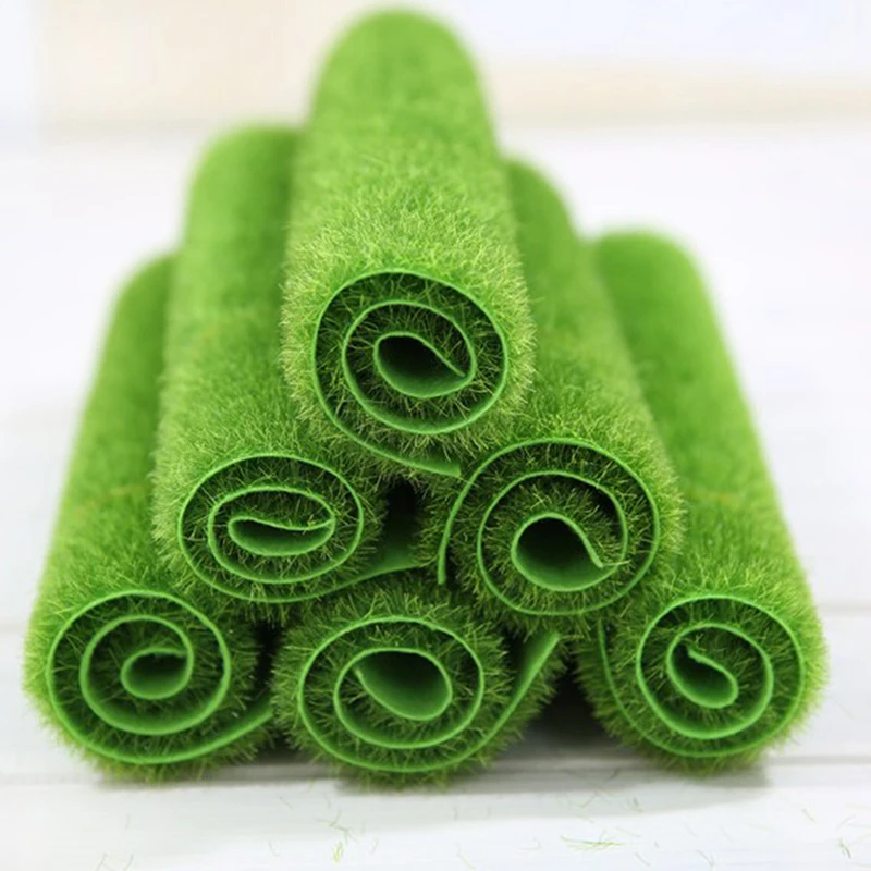 

15cm Grass Mat Green Artificial Lawns Turf Carpets Fake Sod Garden Moss For Dollhouse Decals New