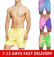 men shorts magical color change swimming short trunks summer swimsuit swimwear shorts quick dry bathing beach pants