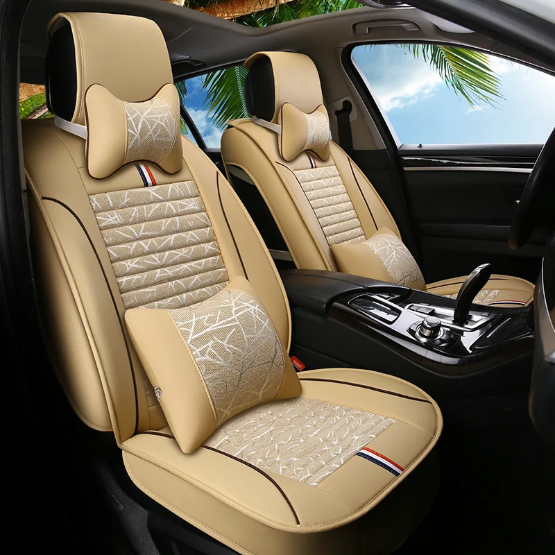 HLFNTF Fully-enclosed leather plus linen four season For Lifan x60 x50 320 330 520 620 630 720 car seat cushions | Автомобили и