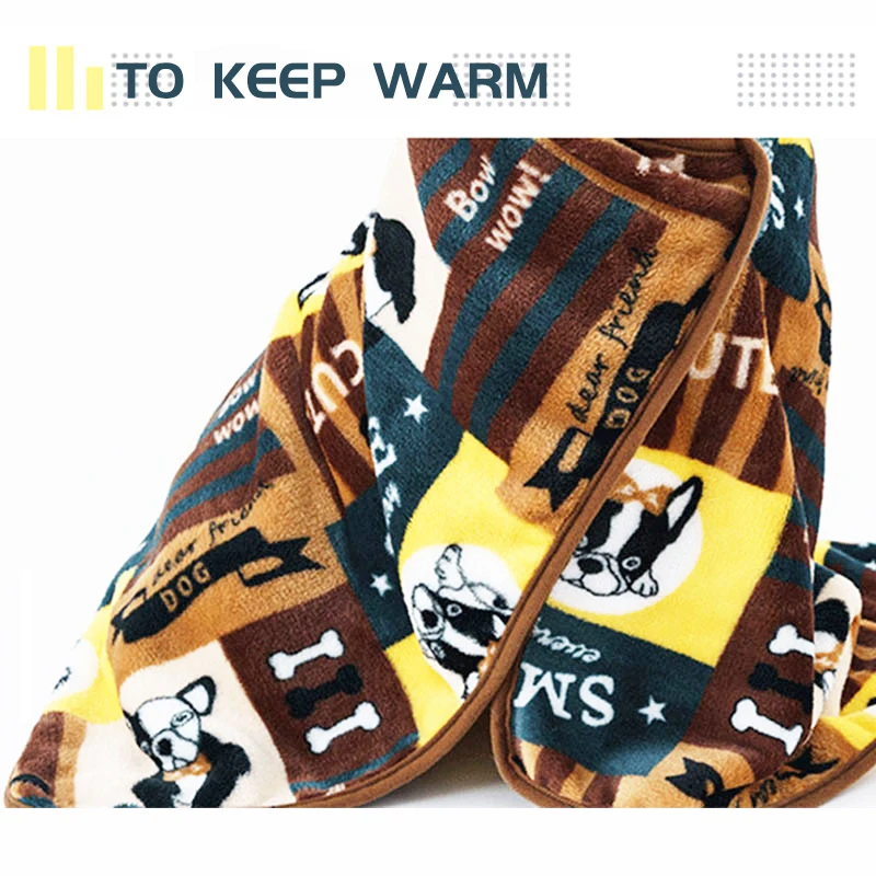 Модное фланелевое одеяло для домашних животных удобное покрывало с разноцветным