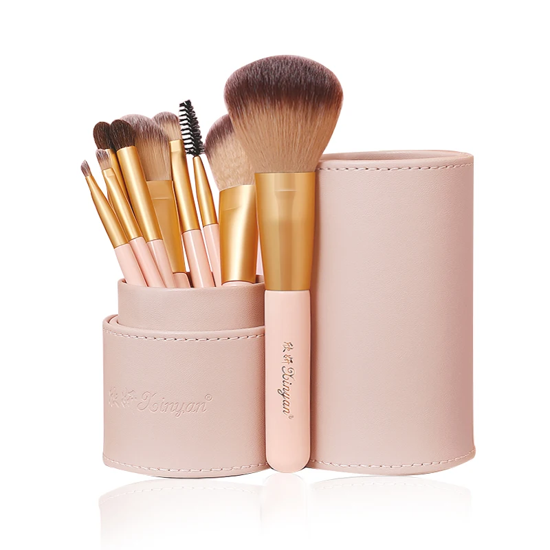 

XINYAN Candy Makeup Brush Set Pink Blush Eyeshadow Concealer Lip Make Up For Beginner Powder Cosmetics Foundation Beauty Tools