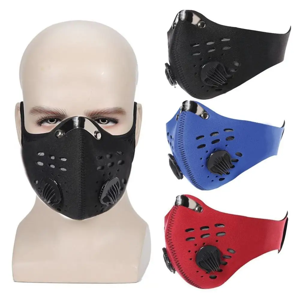 Ветрозащитная велосипедная маска с активированным углем противопыльная Зимняя