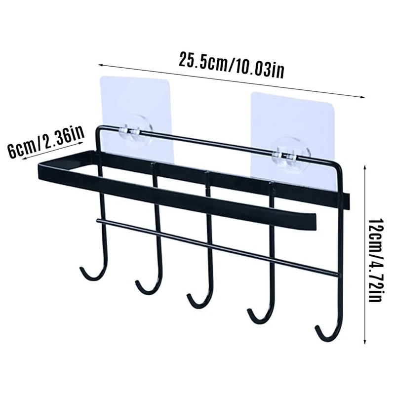 

Paper Towel Holder for Kitchen,2 in 1 Adhesive Hooks Wall Hooks Hangers Heavy Duty Waterproof Sticky Hanger Hook