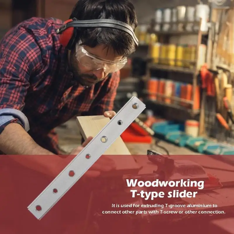 

Woodworking DIY Auxiliary Tool T-shape Slider Aluminum Alloy Slot Miter Track Suitable for 30/45 Type Chute A Variety of Styles