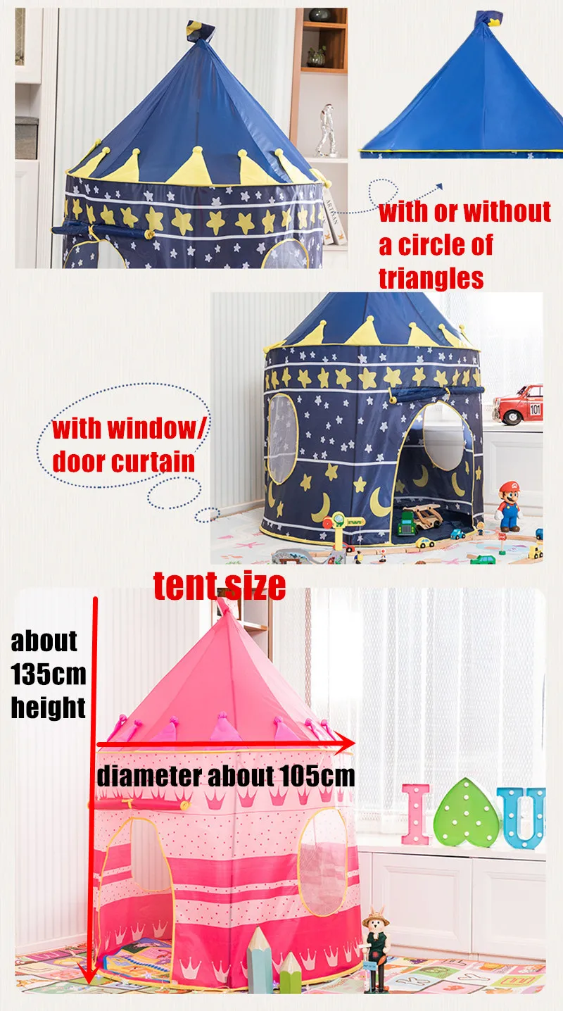 Детские игрушки детская игровая палатка Замок принцессы для мальчиков и девочек