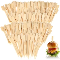 400 pcs bamboo skewers wooden cocktail toothpicks bamboo paddle picks food appetizer skewers bamboo wood skewers toothpicks