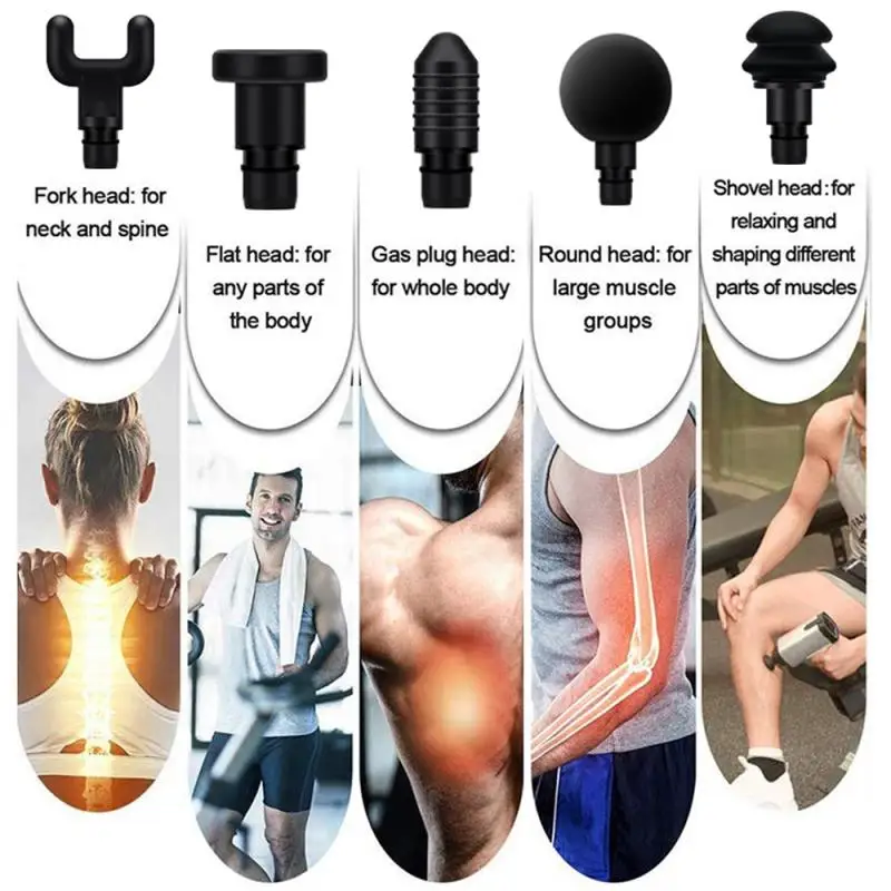 

5 Heads LCD Massage Gun Smart Body Pain Relief Percussion Massager Muscle Relaxing Therapy Deep Tissue Slimming Fascia Gun