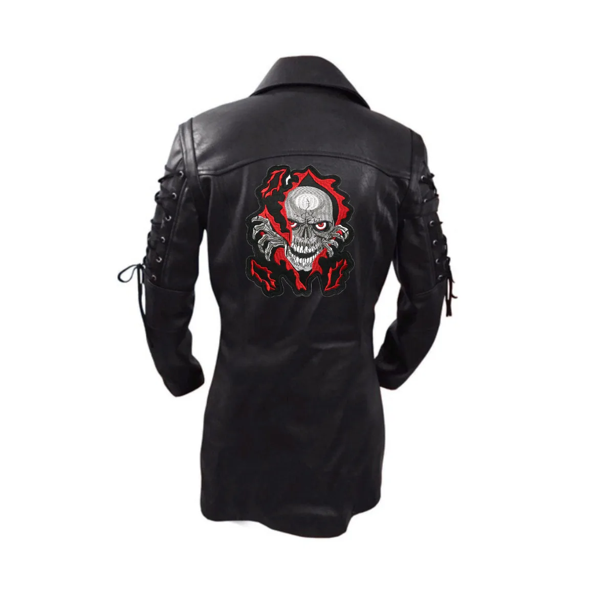 Красный шарф с дьявольским черепом индивидуальные нашивки наклейка