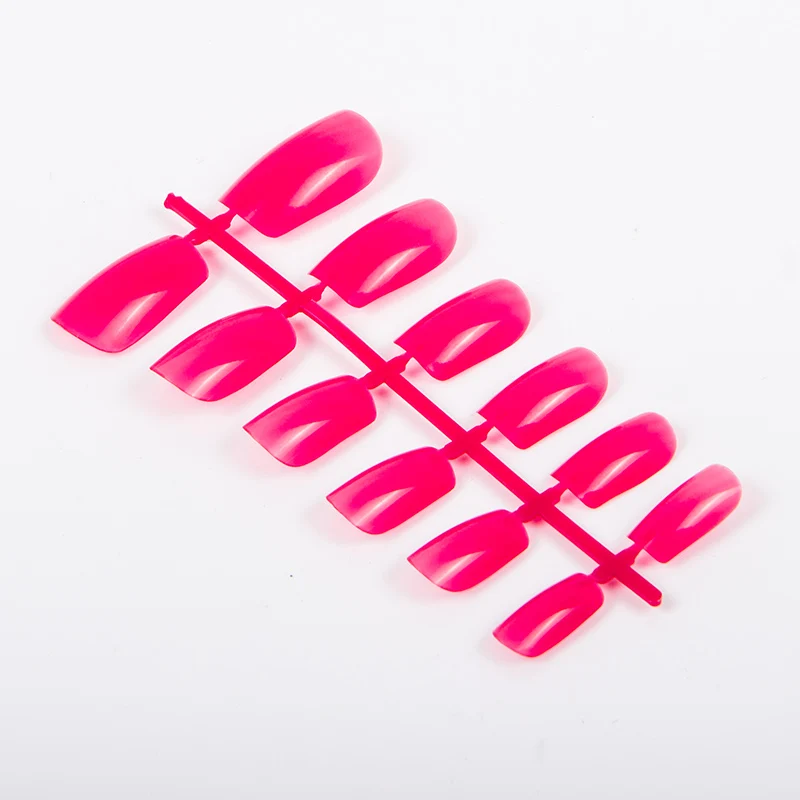 120 штук в упаковке розовые красные квадратные накладные ногти 10 размеров с
