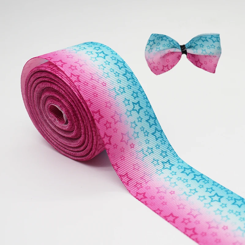 10 ярдов 1 5 'ར мм с принтом радуги для печатных Grosgrain ленты волос луки DIY ручной