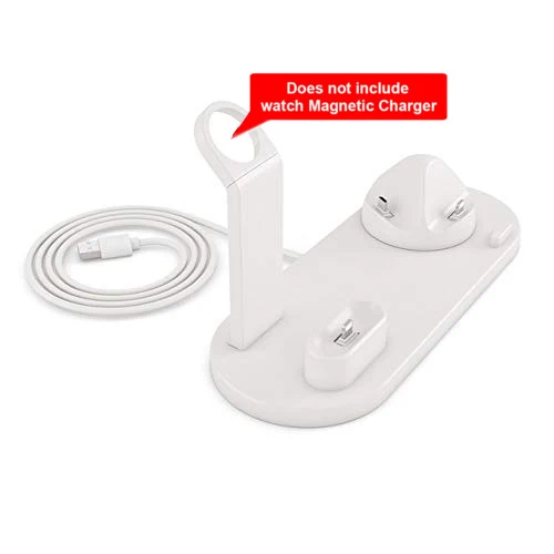 NO Wireless White JKING 4 в 1 Qi Беспроводное зарядное устройство для iPhone 11 X XS XR 8 10 Вт usb type C Быстрая Зарядка Док-станция Подставка для Apple Watch 5 4 3 2 Airpods - Цвет: NO Wireless White