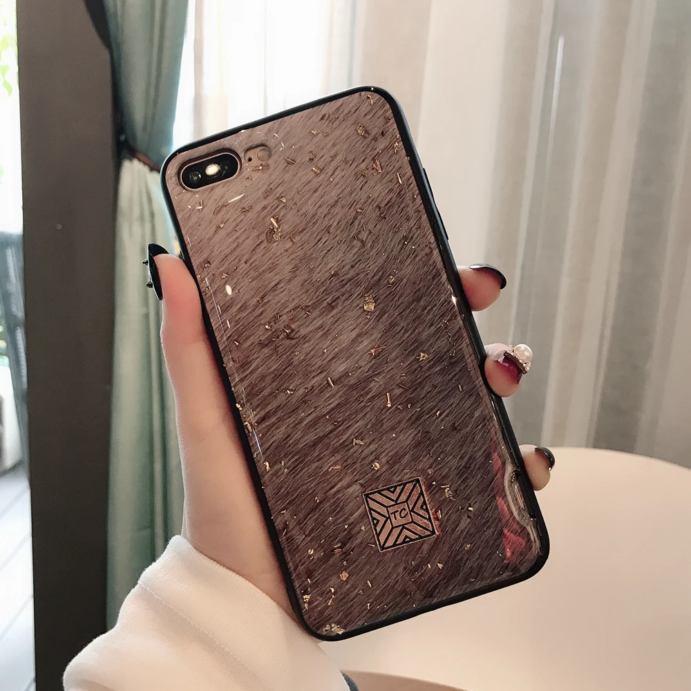 Fashion Gold Foil Glitter Phone Case For iPhone X XS Max XR 11 8 7 6 6s Plus Pink Grey Soft TPU Silicone Cover Coque Funda |