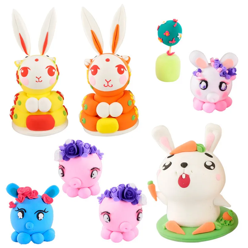 

500g/bag Polymer Clay Super Light Soft Modeling Polymer Clay Plasticine DIY Children Toys Learning Slime Kids Toy