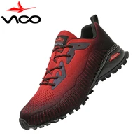 red black road jogging shoes for men mesh breathable slip on male trail running sneakers outdoor travel tennis shoes size 40 50