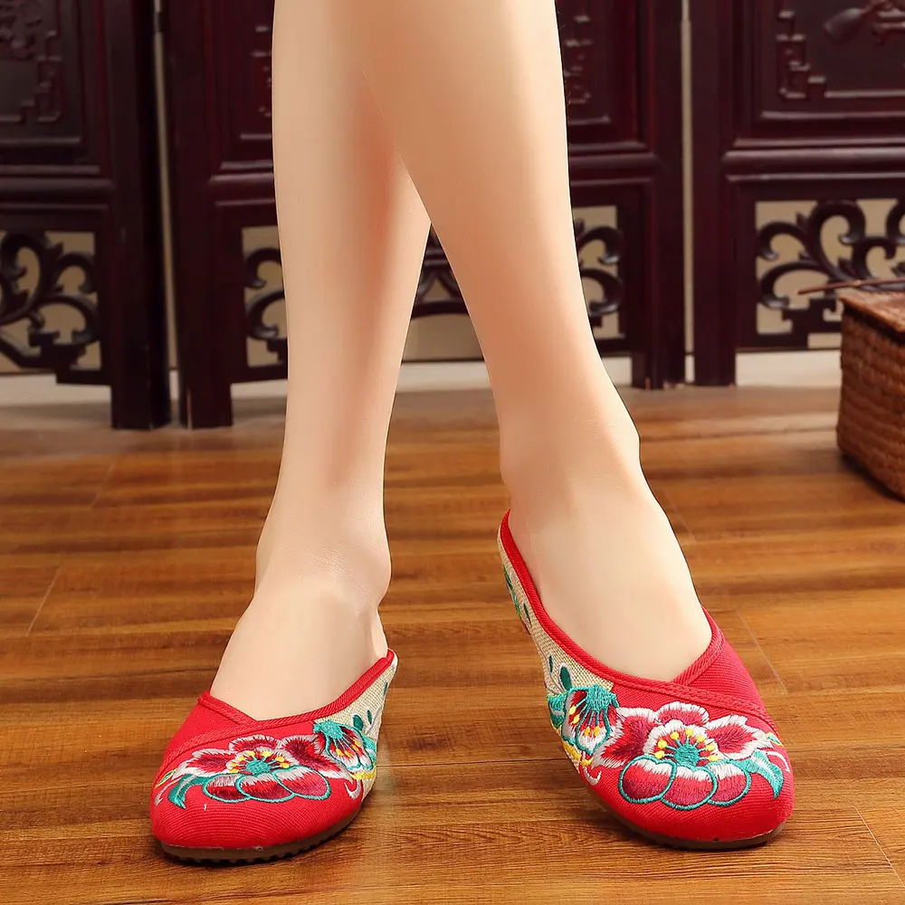 Тапочки Veowalk ручной работы из льна и хлопка женские повседневные Элегантные