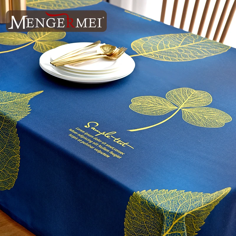 MENGERMEI роскошные золотые скатерти с узором &quotЛистья&quot Лидер продаж