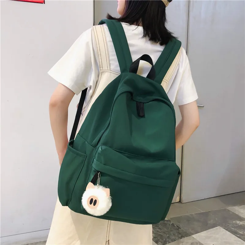 

Female School Bags For Teenage Girls 2020 Nylon Soild Backpack Women Mochilas Sac A Dos Ladies Laptop Rucksack Men Bag Pack