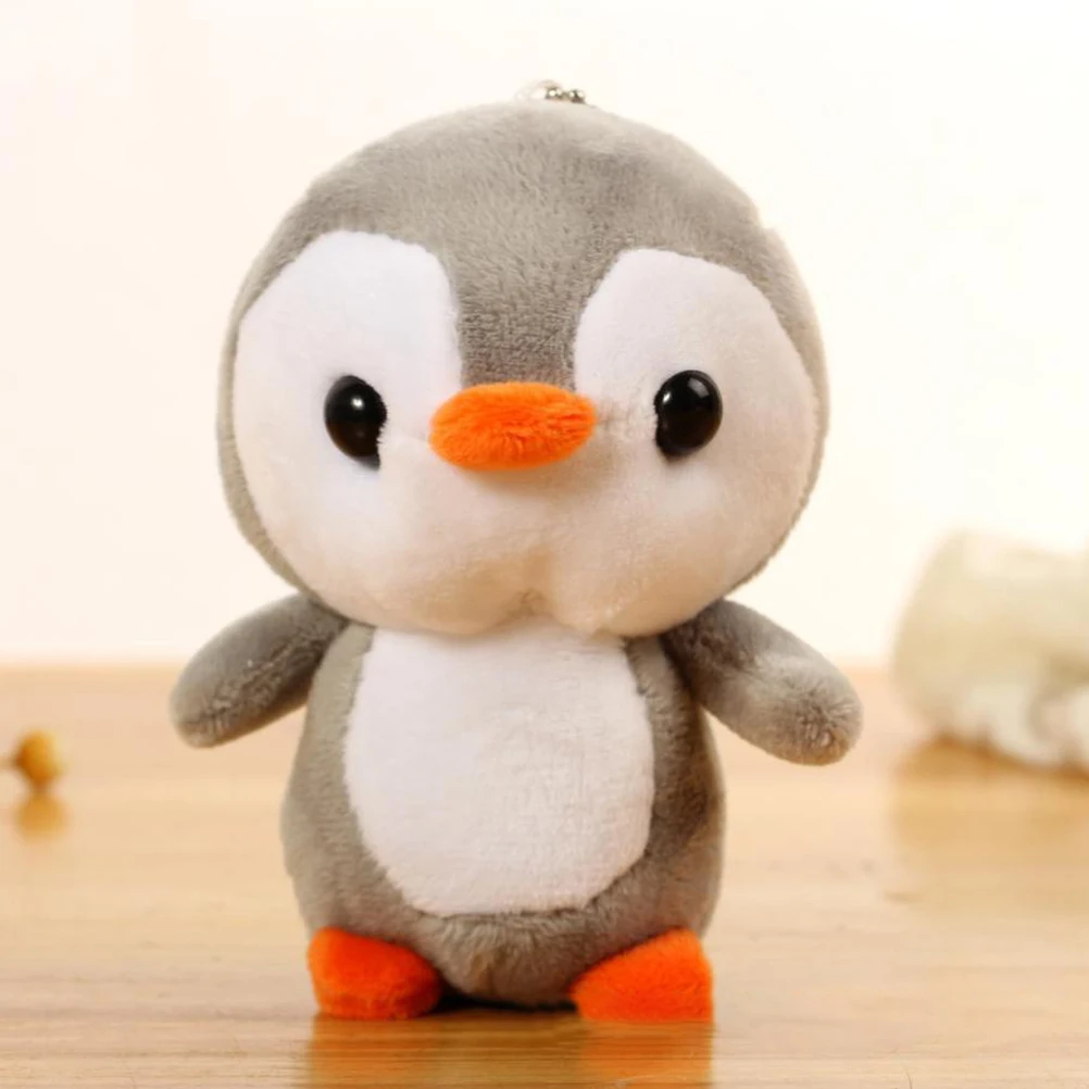 Мини ПВХ флокированные украшения куклы пингвин 3 цвета кавайная кукла игрушка