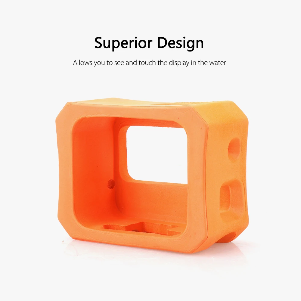 Водонепроницаемый чехол Vamson для Go pro оранжевый Поплавковый GoPro Hero 7 6 5 черный