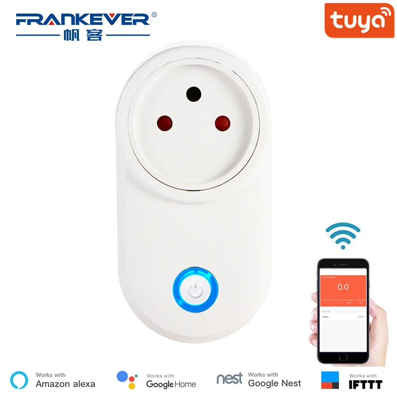 FrankEver мини США Wi-Fi разъем с стабилизатором напряжения 110-240 В Голосовое управление умная розетка работает с Alexa Google Home Tuya APP