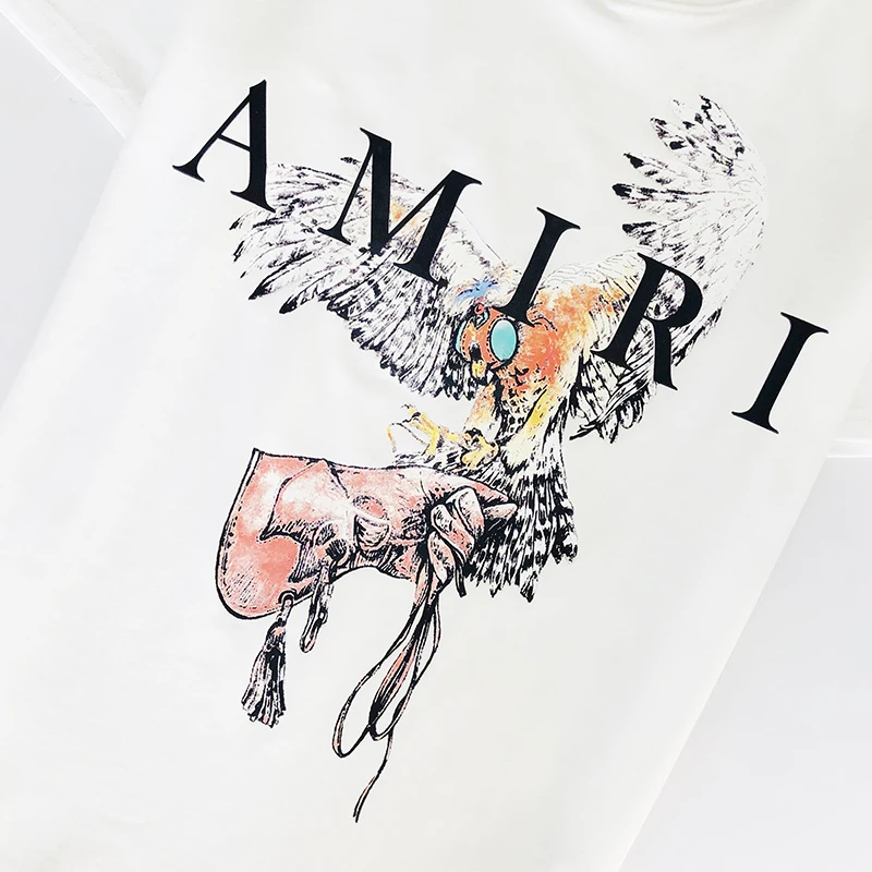 

Street fashion short sleeve T-shirt Men And Women Fashion Loose Digital Direct Injection Eagle T shirt