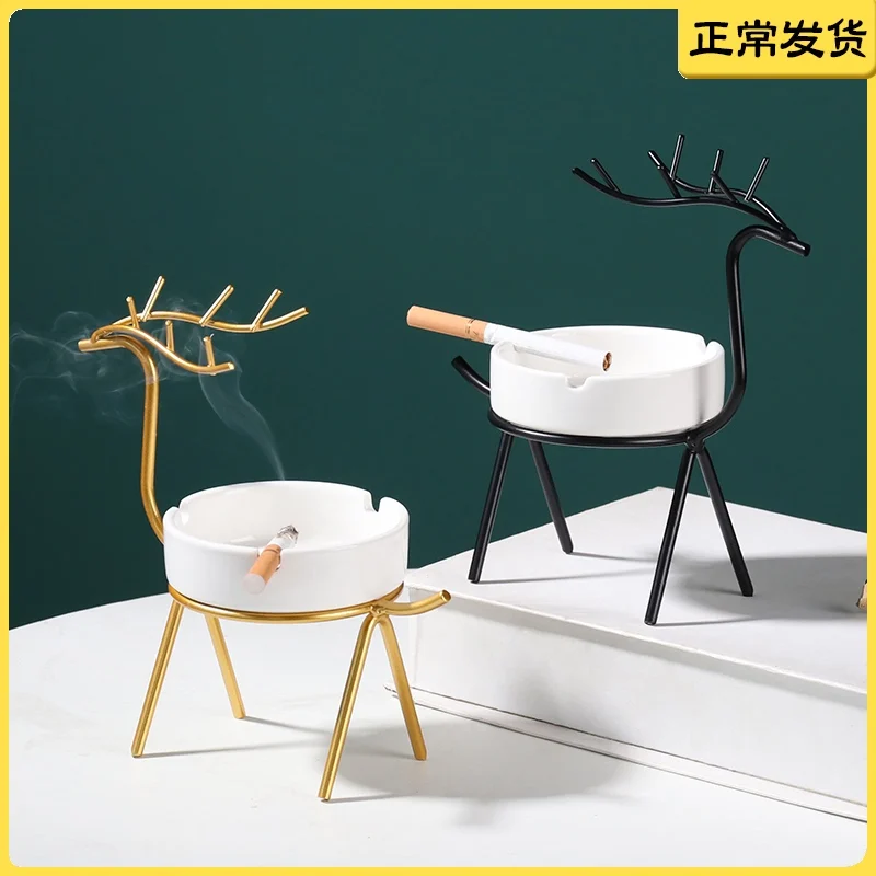 

Creative Deer Ceramic Ashtray Ins Style Ashtray Decorative Ornaments