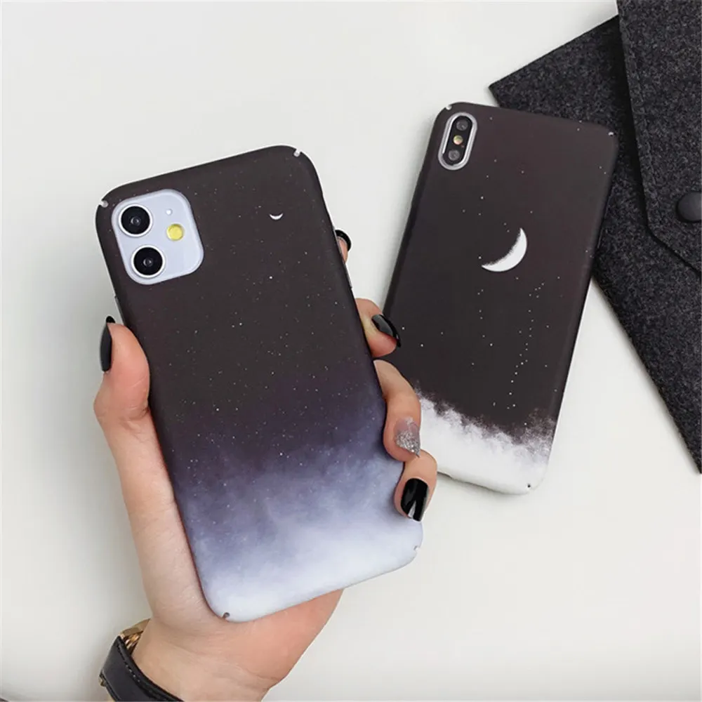 Lovebay пластиковый чехол для телефона для iPhone 11 звездное небо Луна для iPhone 7 8 6 6s Plus 11 Pro X XR XS Max 7 Жесткий PC задняя крышка оболочка