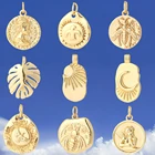 Луна Звезда Diy кулон ожерелье для женщин талисманы для изготовления ювелирных изделий милые талисманы Серьги Браслет Золото Медь инкрустированный циркон