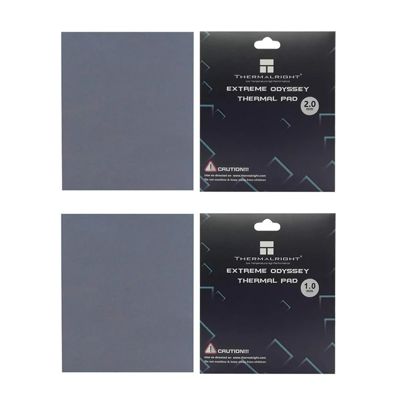 

2 шт., силиконовые термопрокладки для ноутбука/графического процессора/светодиодный одного охладителя, 120x120x2 мм