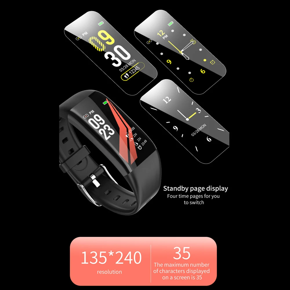 Sport Smart Wristband Color Screen Soft Silicone Strap with Heart Rate Sleep Monitor IP67 Waterproof Men Fitness Bracelet | Наручные часы