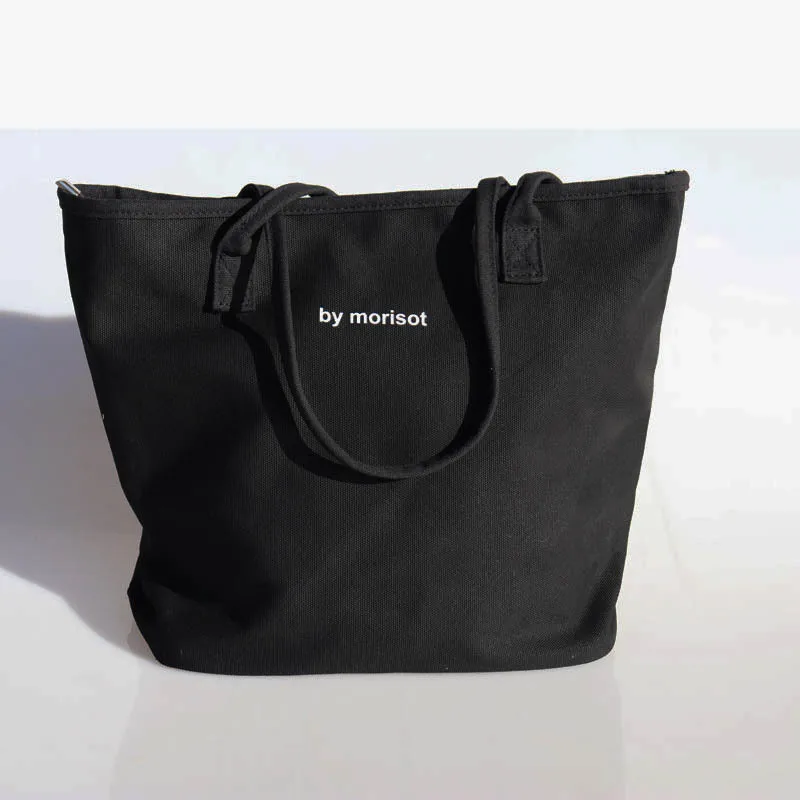 2019 новая простая белая или черная Холщовая Сумка большой емкости Женская