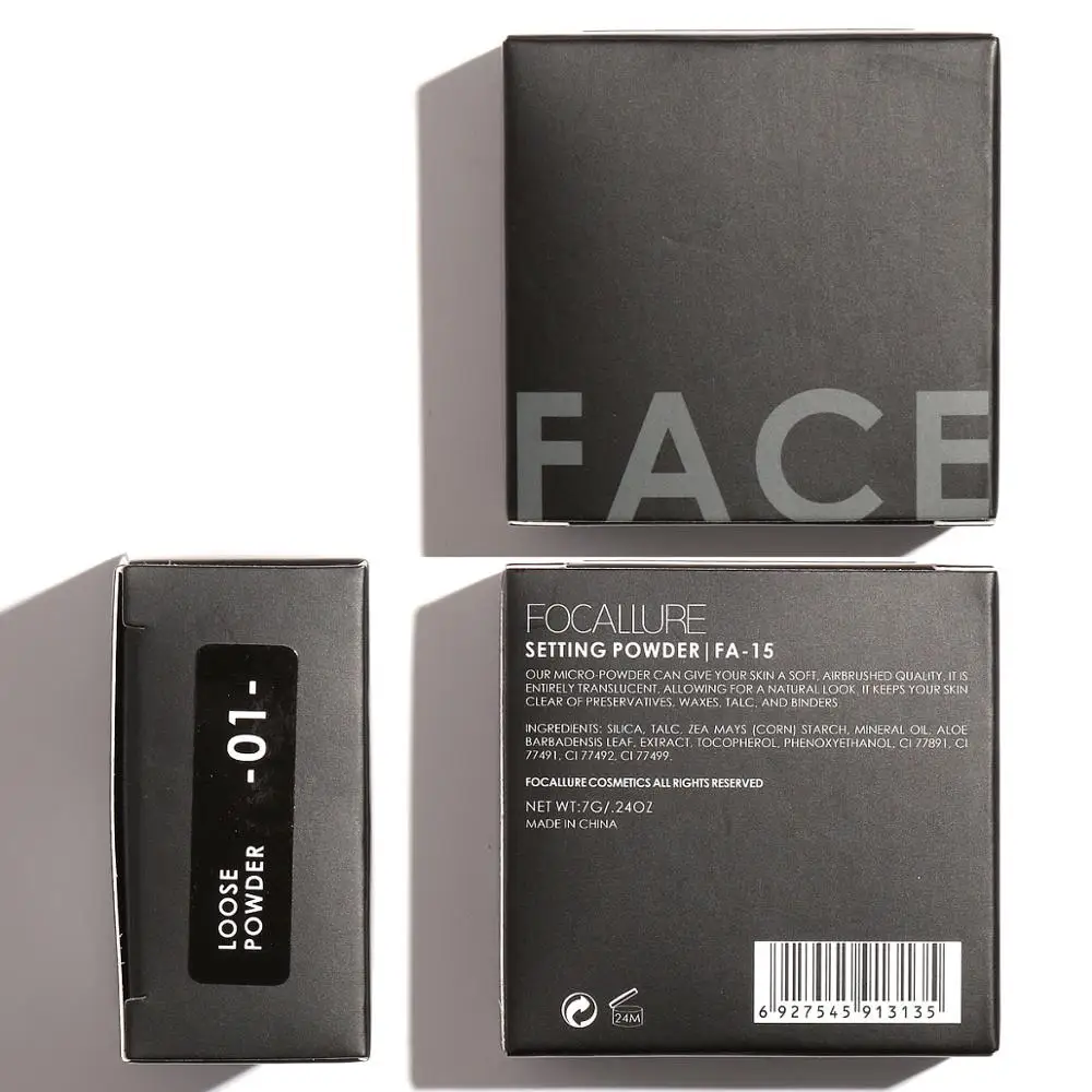 Пудра для макияжа FOCALLURE рассыпчатая водостойкая 3 цвета |