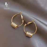 2021 design sense gold colour waist pendant womens earrings korean fashion jewelry wedding party luxury hoop earrings for woman