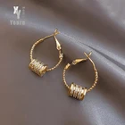 2021 дизайнерские золотые маленькие женские серьги-подвески на талию, корейские модные украшения, роскошные серьги-кольца для свадебной вечеринки для женщин