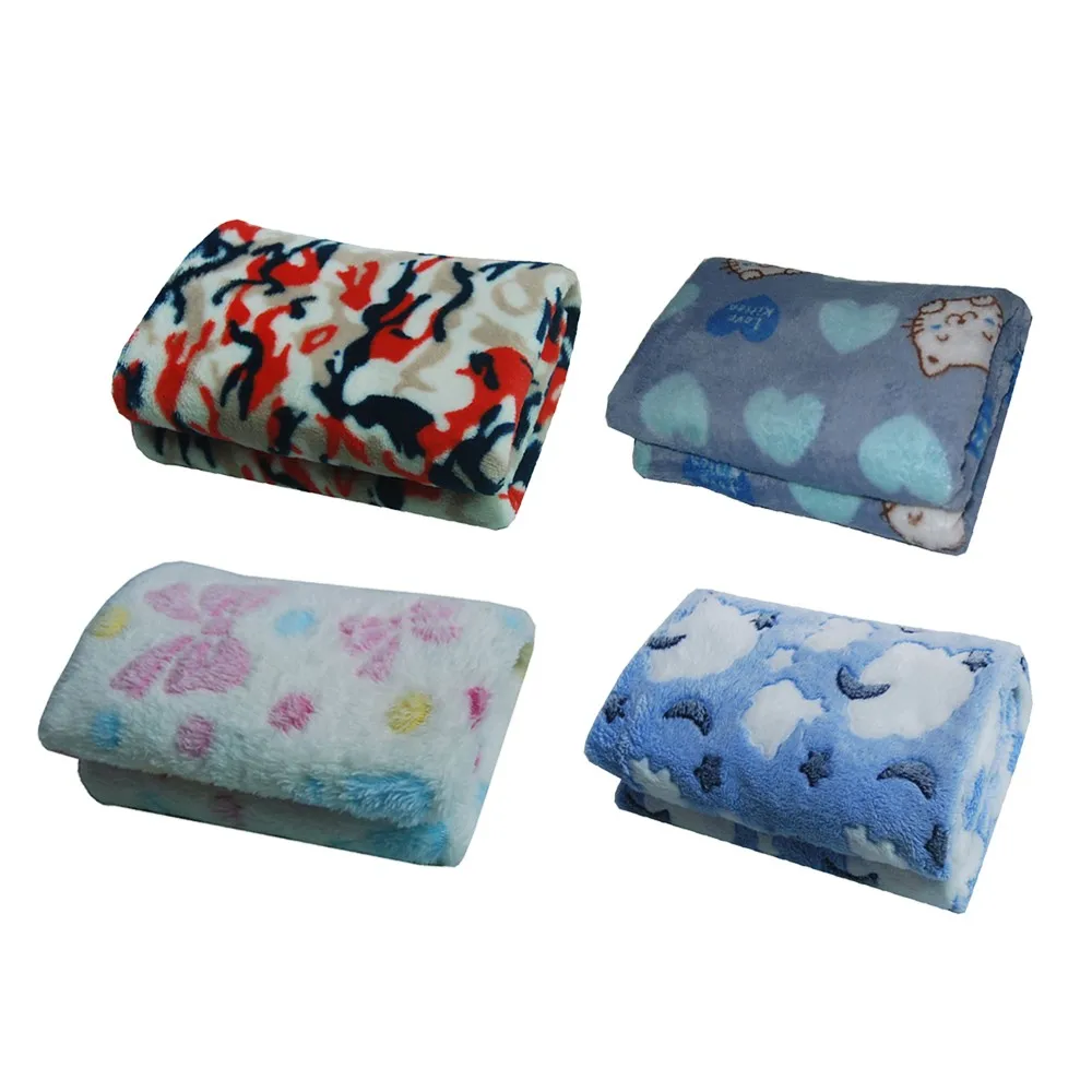 Зимний коврик для собак кошек кроватей милый узор 4 типа одеяло питомцев спящих