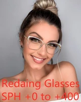 rose gold cet eye women reading glasses computer eyewear quality alloy optical frames lady anti blue light eyeglass myopia glass