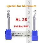 ZCC.CT AL-2B-R1.0AL-2B-R1.5AL-2B-R2.0AL-2B-R2.5AL-2B-R3.0AL-2B-R4.0AL-2B-R5.0AL-2B-R6.0 Концевая фреза с двумя канавками, 1 шт.кор.