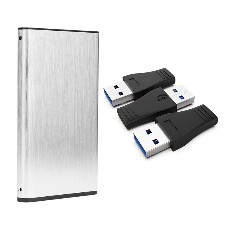 External Hard Drive Enclosure Box With 3PCS High Speed USB 3.1 Type C Female To 3.0 Type-A Male Adapter Converter | Компьютеры и офис