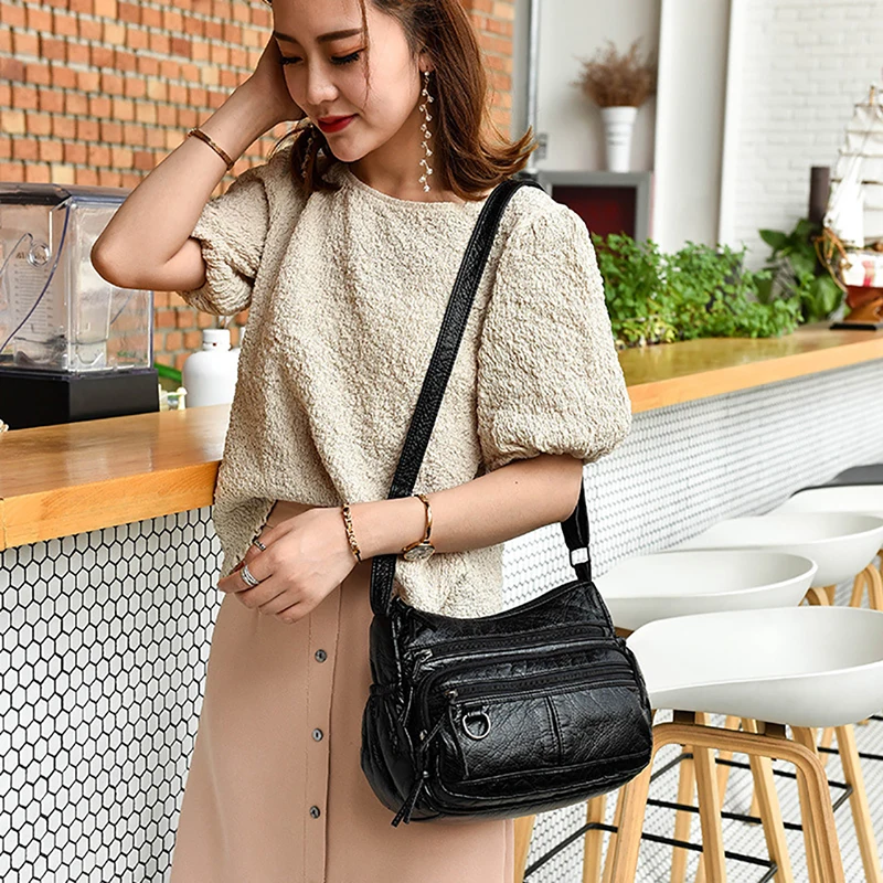 Женская маленькая сумка из искусственной кожи через плечо 2 вида цветов