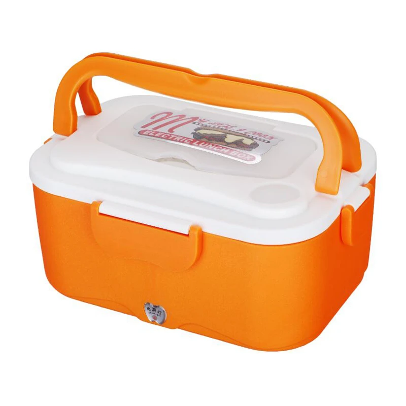 

12V/220V Portable Electric Lunch Box Stainless Steel Inner Pot Electric Heating Food Rice Container for Car Office Household EU